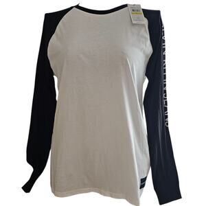 Calvin Klein Arm Logo Long Sleeve T-Shirt Black and White Size M NWT